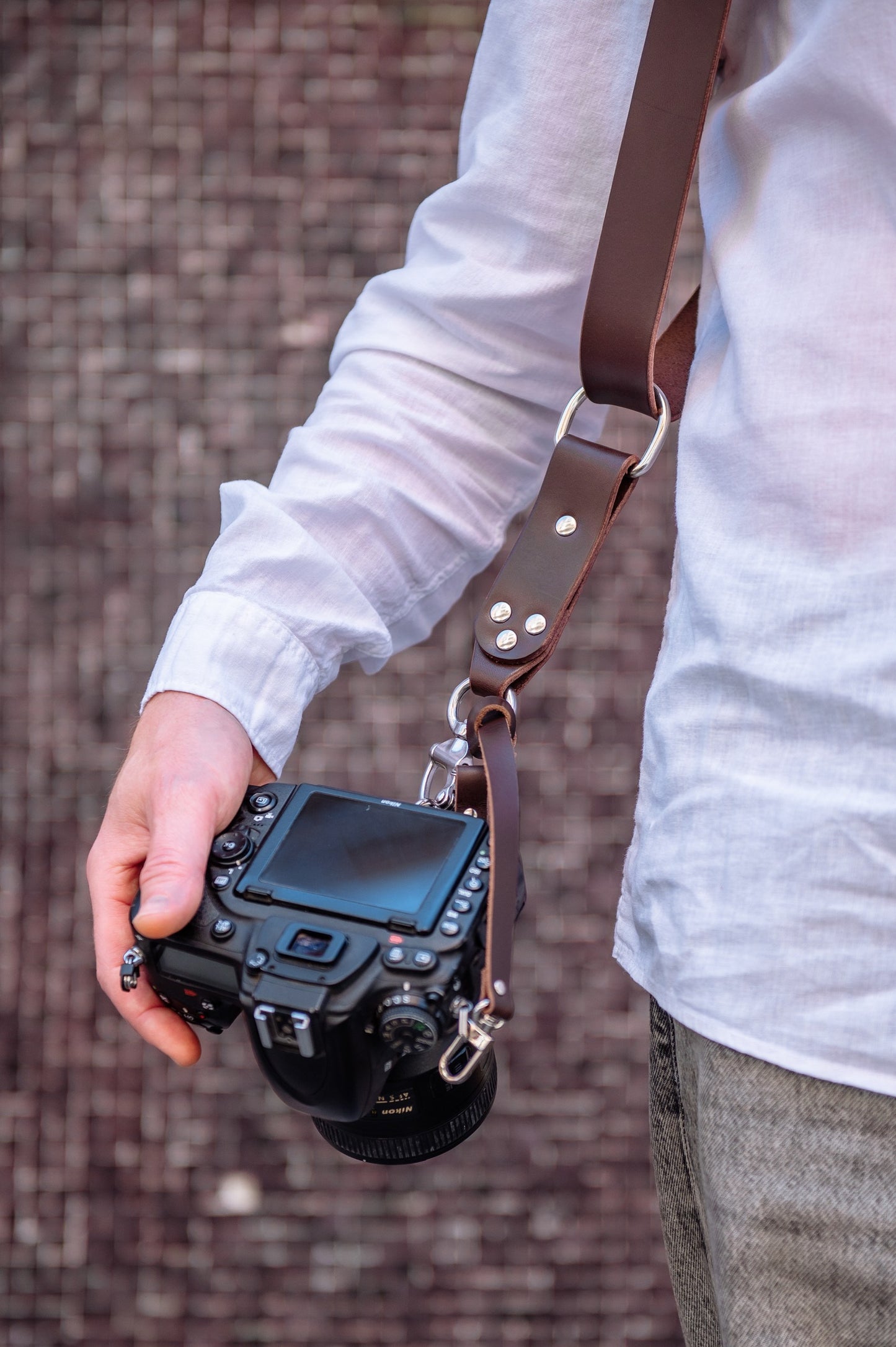 Dual Camera Harness "Model X" - Brown