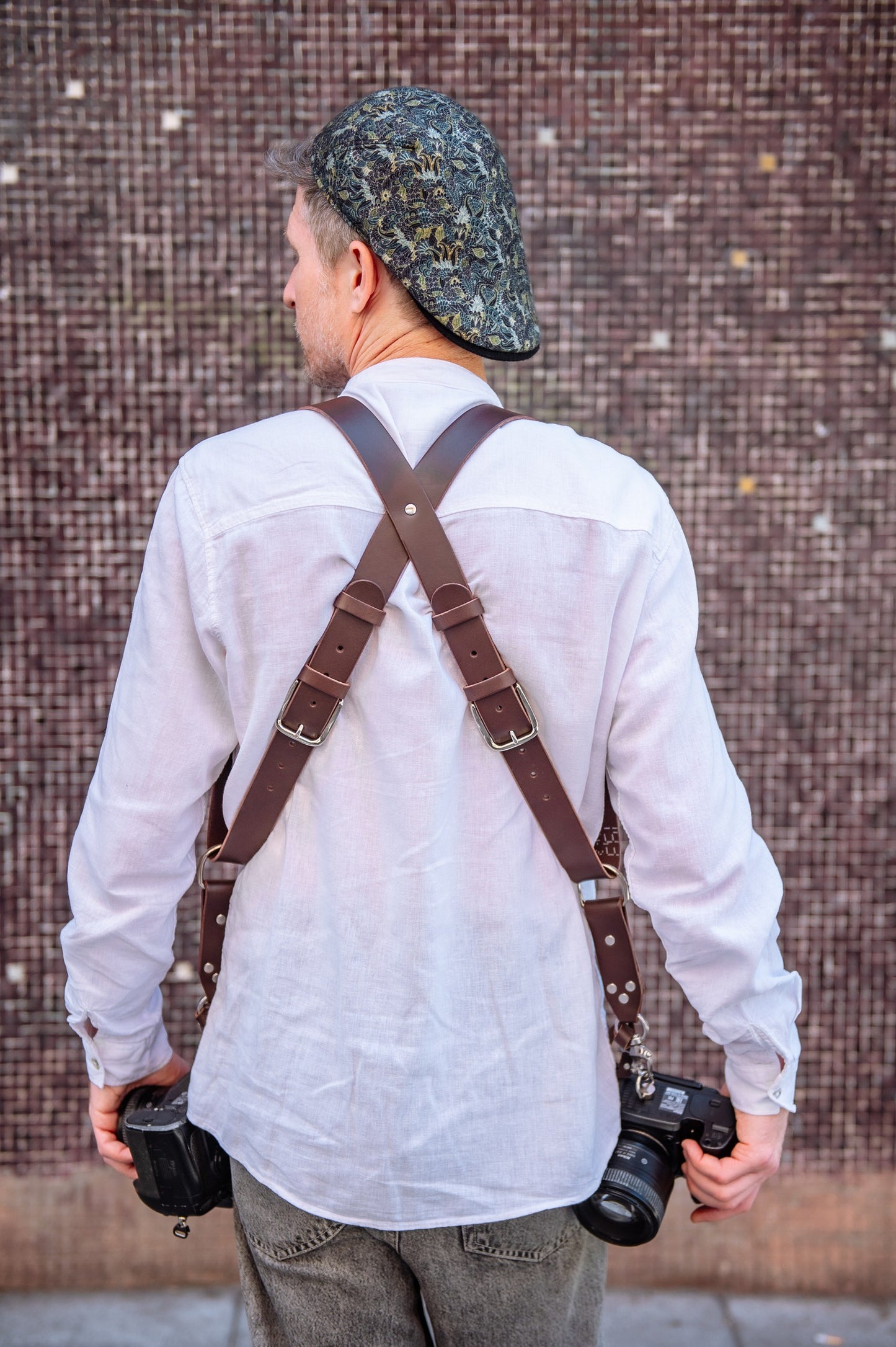 Dual Camera Harness "Model X" - Brown