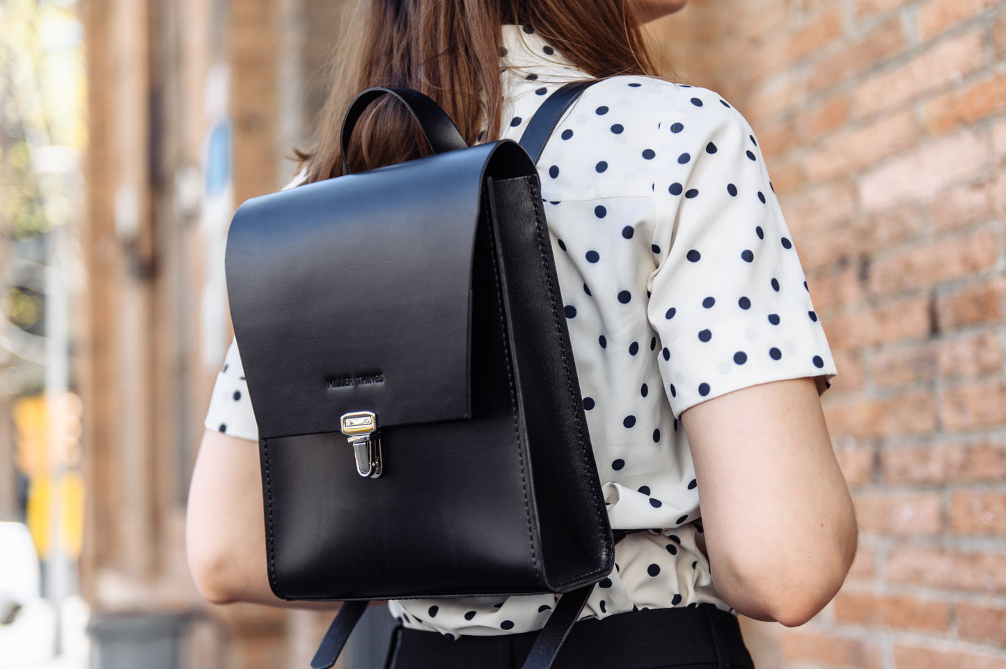 SMALL LEATHER BACKPACK WOMAN